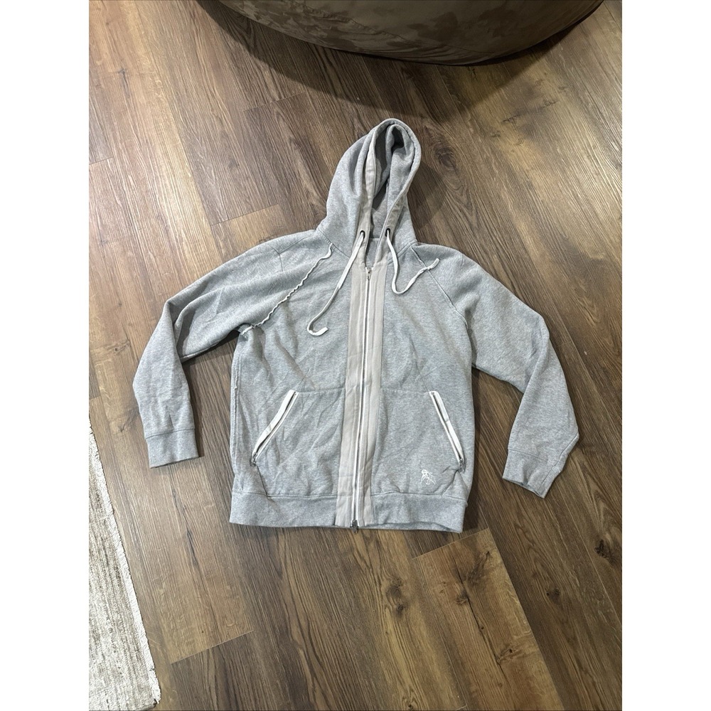 PRPS Hoodie Jacket Mens XL Gray Zip Up Fleece Heavyweight Sweatshirt